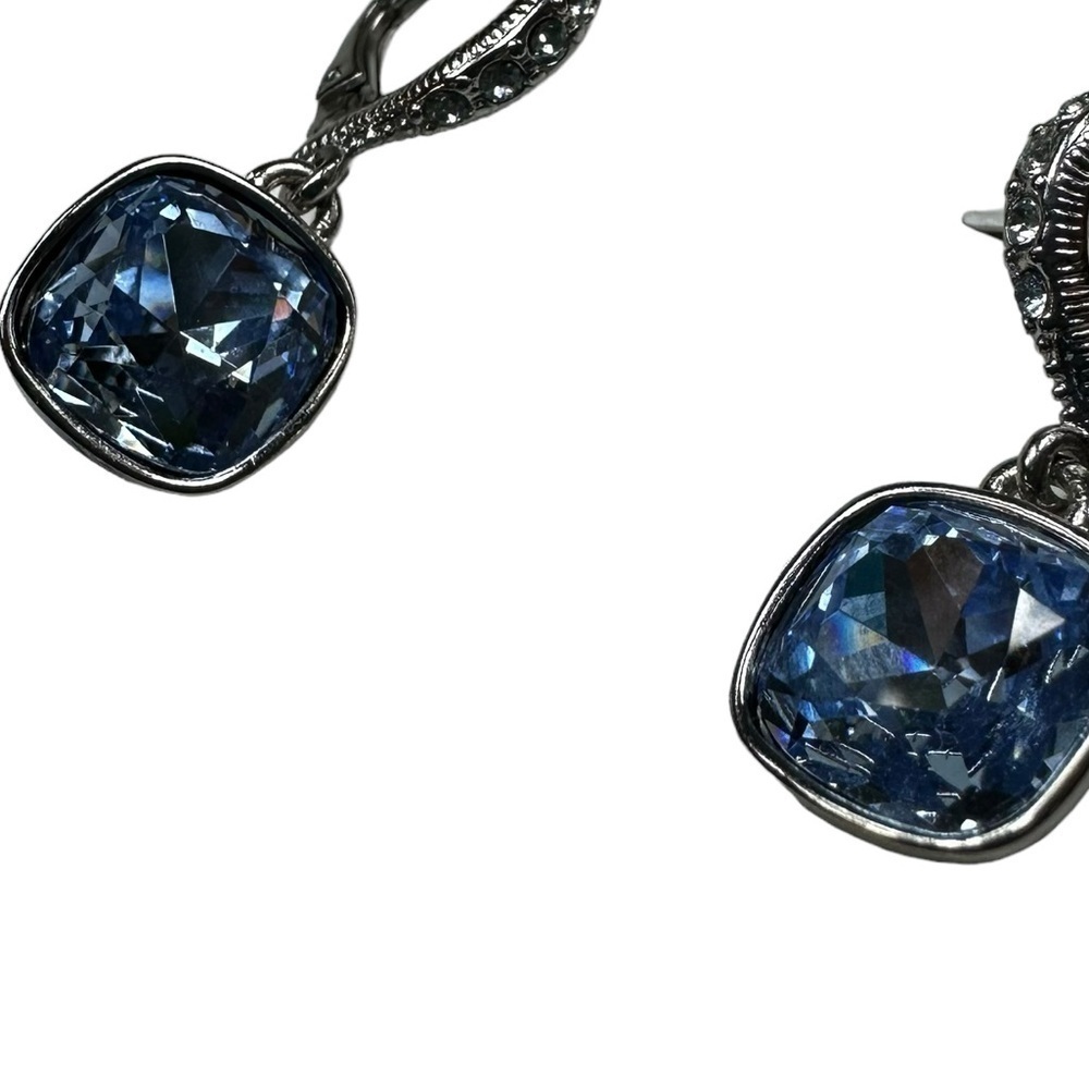 Givenchy Blue Crystal Silver Dangle Earrings - image 2